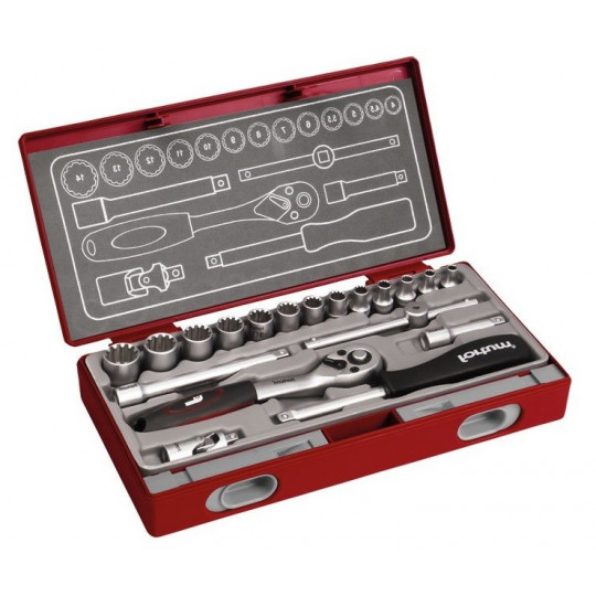 Nastrčné kľúče 1/4'' MultiLock 4-14mm 19-dielna sada FORTUM 4700031 Nastrčné kľúče 1/4'' MultiLock 4-14mm 19-dielna sada FORTUM 4700031